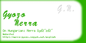 gyozo merra business card